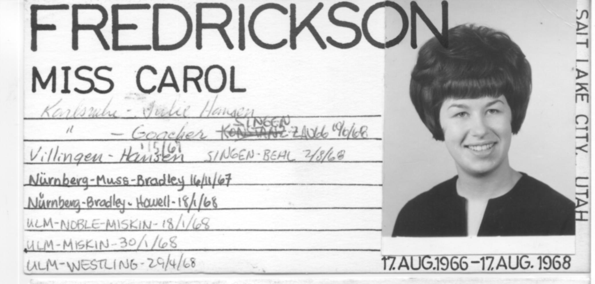 Fredrickson, Miss Carol